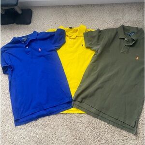 3 kids large polo shirts